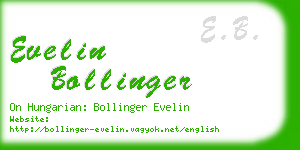 evelin bollinger business card